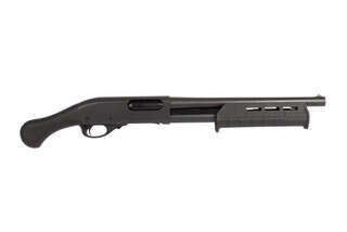 The Remington 14 inch 870 TAC-14 is a Pump Action 12 Gauge Firearm with 3 inch Chamber, 4 Shot Tube and Magpul fore-end